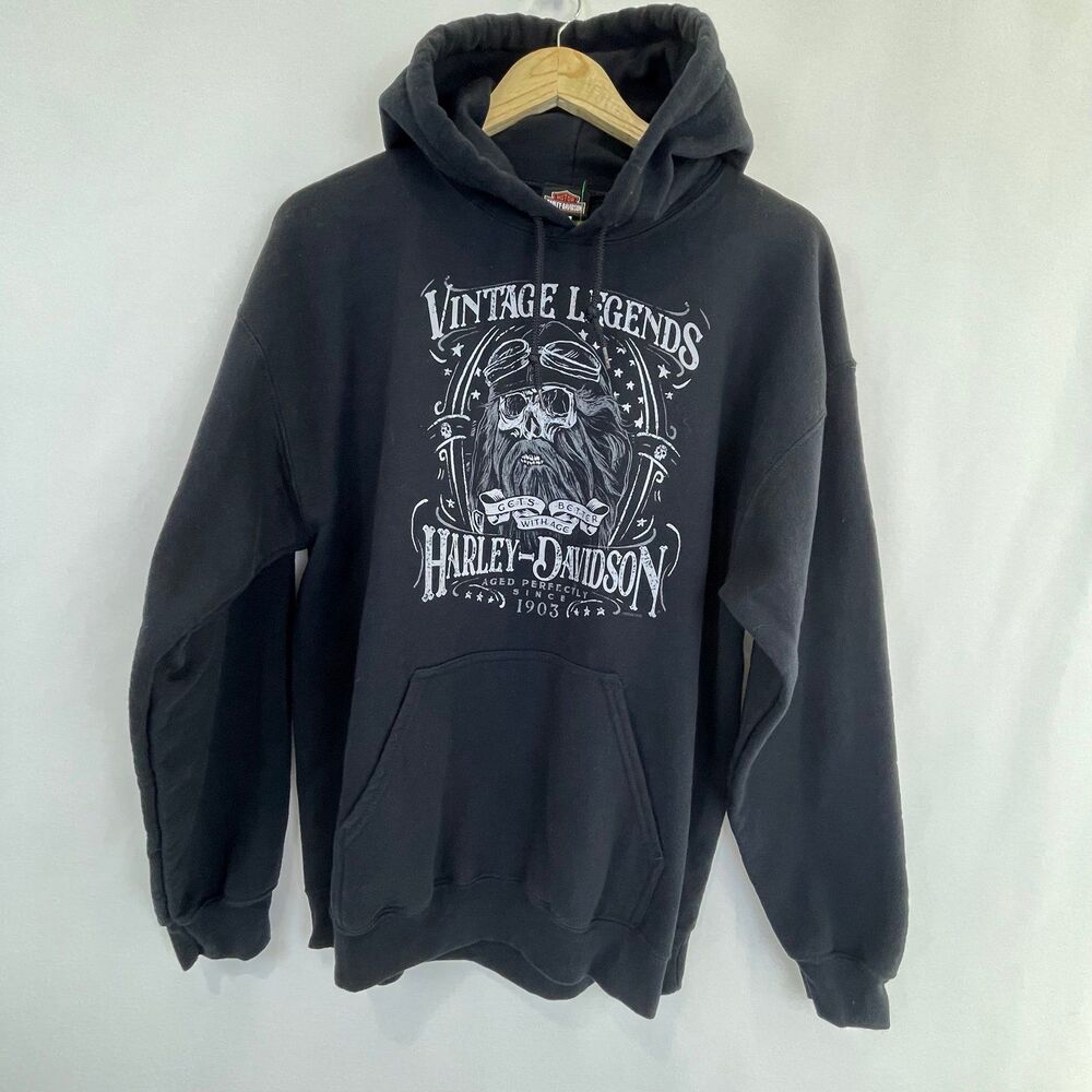 Harley-Davidson Sweatshirt Pullover Hoodie Men's Large